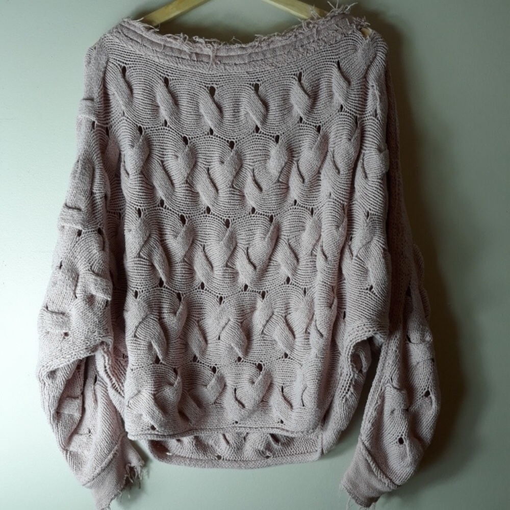 Free people chunky knit dolman sleeve sweater